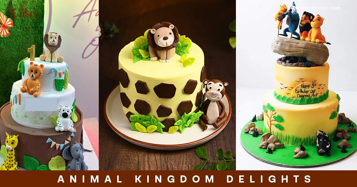 animal theme cake
