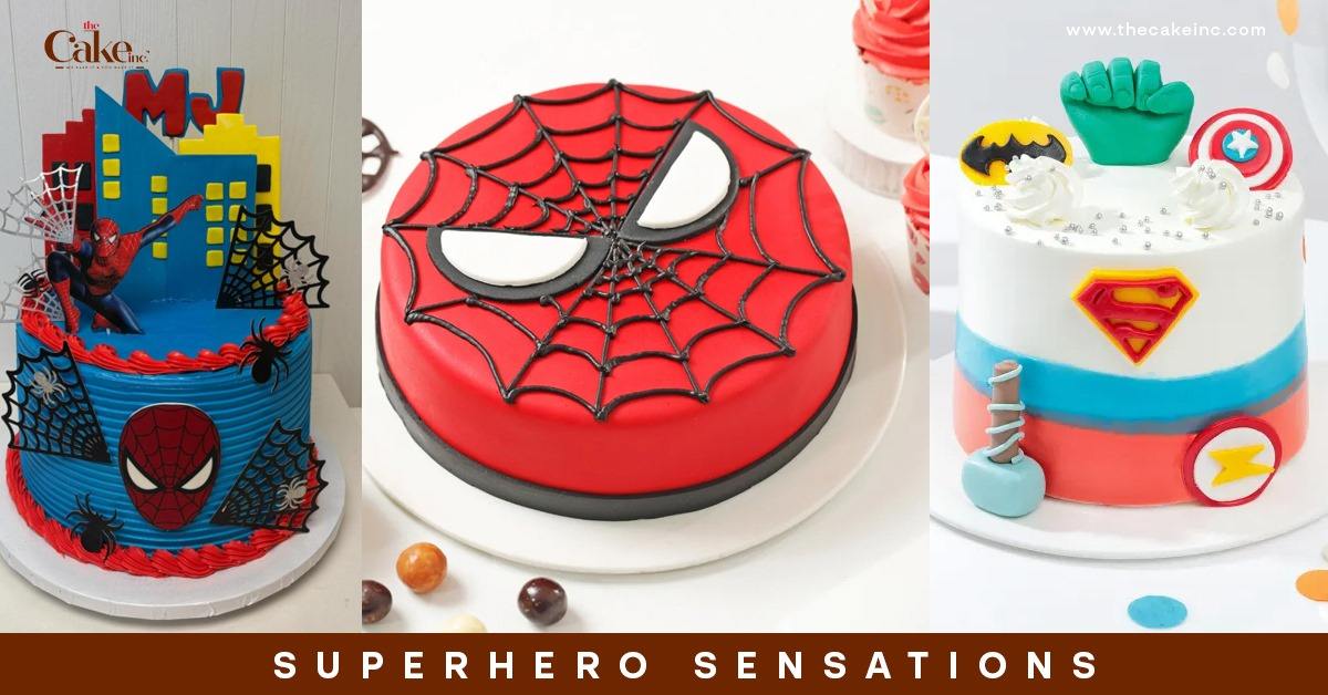 super heroes cake