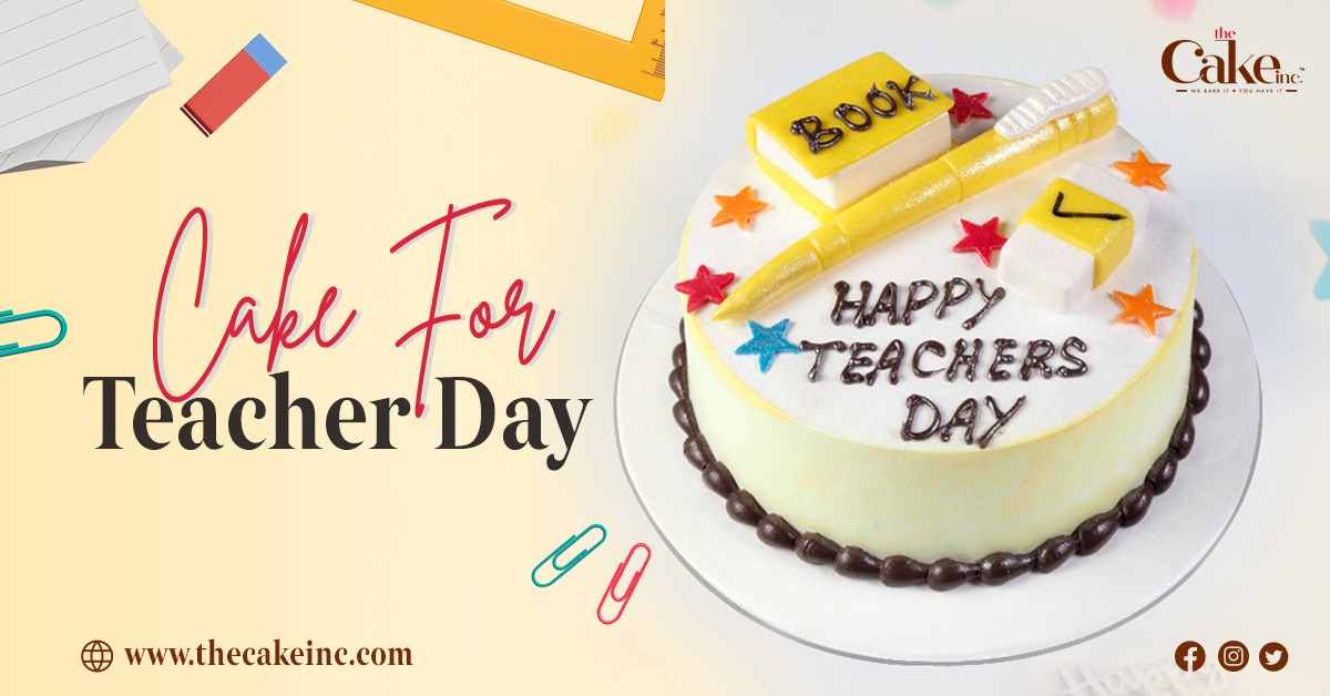 Teachers' Day Customized Cake1 – Black & Brown Bakers