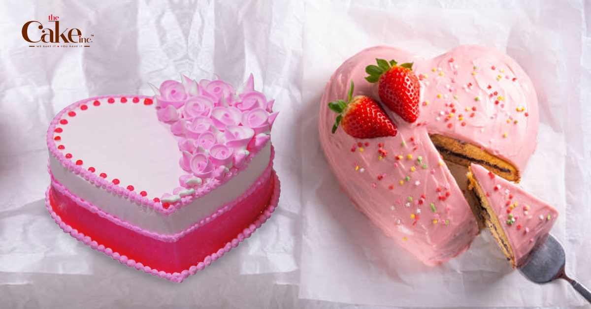 Strawberry Heart Cake