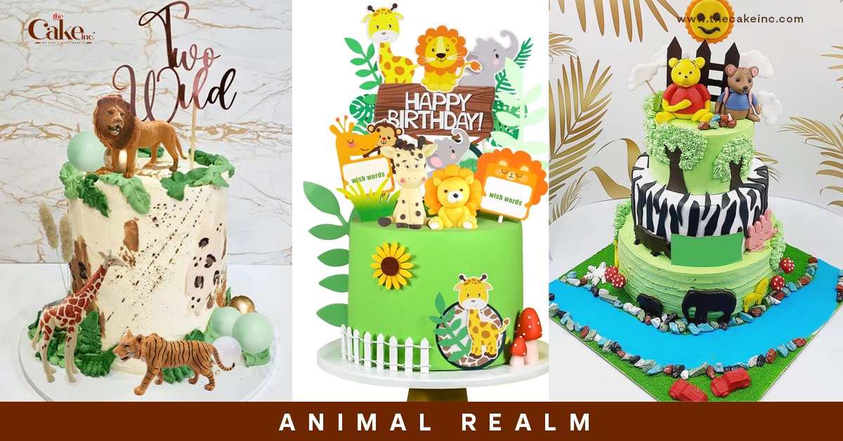 animal theme cake