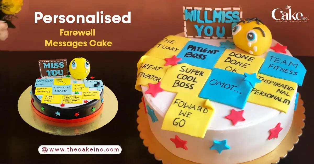 Personalised Farewell Messages Cake