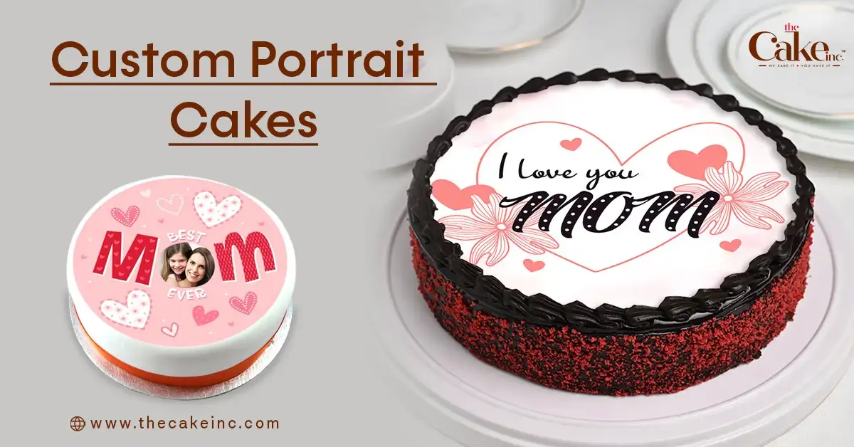 Custom Portrait Mother's Day Cake Designs