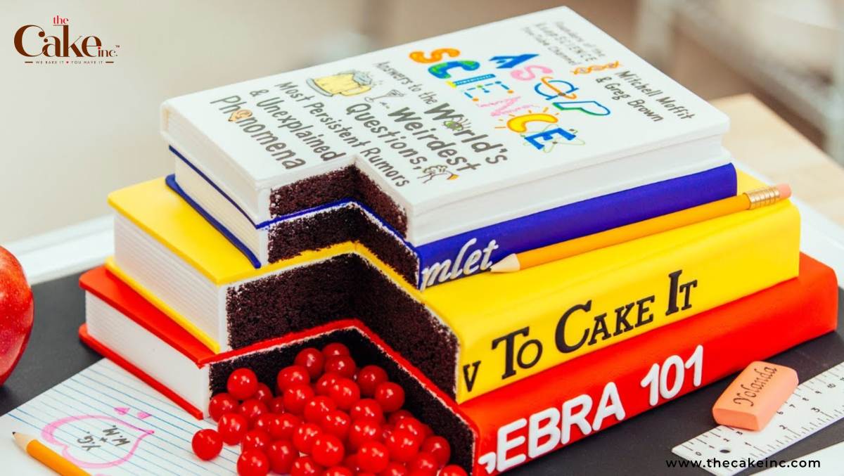 Book Stack Cake