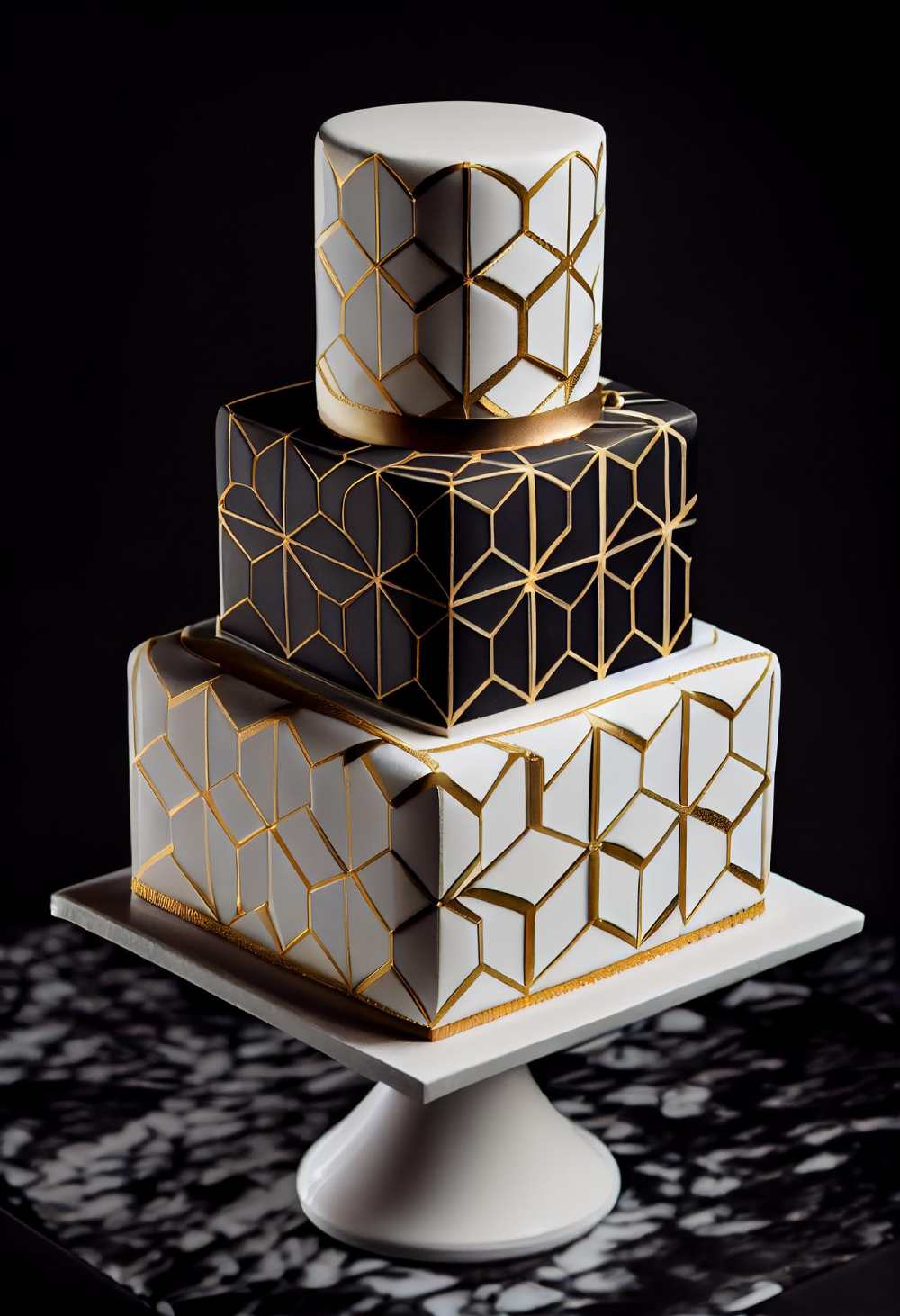 Geometric Patterns Cakes